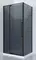 Душевой угол-ограждение «Black & White» S812 BG 100/100 тонированный/чёрный универсальный без поддона, фото №1