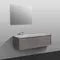 Мебель для ванной подвесная «Black & White» U909.1500 пепельная/белая матовая, картинка №2