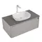 Мебель для ванной подвесная «Black & White» U915.1000 серая/белоснежная, изображение №8