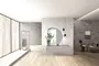 Мебель для ванной подвесная «Black & White» U915.1400L серая/белоснежная, картинка №6
