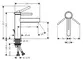 Смеситель для раковины «Hansgrohe» Finoris 76020000 с донным клапаном хром, картинка №2