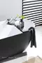 Ванна акриловая «Aquanet» Delight 170/78 с ножками с сифоном белая/чёрная матовая, изображение №8