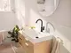Смеситель для раковины «Hansgrohe» Rebris S 72536670 с донным клапаном чёрный матовый, картинка №2