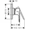 Смеситель для душа «Hansgrohe» Rebris S 72648670 чёрный матовый, картинка №2