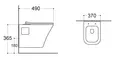 Подвесной унитаз безободковый «Sintesi» Rink SIN-TS-RNK-161 белый с сиденьем дюропласт с микролифтом белое, картинка №2