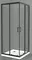 Душевой угол-ограждение «Belbagno» UNO-195-A-2-100-C-NERO 100/100 прозрачный/чёрный квадратный без поддона, фото №1