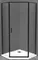 Душевой угол-ограждение «Belbagno» UNO-195-P-1-90-C-NERO 90/90 прозрачный/чёрный многоугольный без поддона универсальный, фото №1