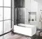 Шторка на ванну стеклянная «Belbagno» UNO-V-11-100/150-C-Nero прозрачная/чёрная универсальная, картинка №2