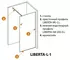 Душевая перегородка «Cezares» LIBERTA-L-1-80-120-GR-Cr 80/195 графит/хром универсальная, изображение №4