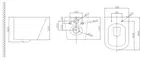Комплект инсталляция с унитазом, крышкой и кнопкой смыва «Belbagno» BB3103CHR/SC/BB002-80/BB014-SR-BIANCO безободковый белый, фотография №3