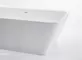 Ванна из литьевого мрамора «PAA» Quadro SilkStone 160/75 с сифоном белая, фотография №3