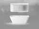 Ванна из литьевого мрамора «PAA» Quadro SilkStone 160/75 с сифоном белая, изображение №4