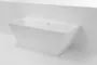 Ванна из литьевого мрамора «PAA» Quadro SilkStone 160/75 с сифоном белая, картинка №2