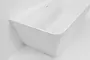 Ванна из литьевого мрамора «PAA» Quadro SilkStone 160/75 с сифоном белая, фотография №7