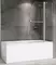 Шторка на ванну стеклянная «Abber» Ewiges Wasser AG50100 100/140 прозрачная/хром универсальная, фото №1