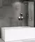 Шторка на ванну стеклянная «Abber» Ewiges Wasser AG52080B 80/140 прозрачная/чёрная универсальная, фото №1