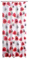 Штора для ванной «Ridder» Poppy 303190 180/200 белая/красная, фото №1