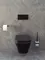 Подвесной унитаз безободковый «Allen Brau» Infinity 4.21011.31/4.21014.31 черный матовый с сиденьем дюропласт с микролифтом чёрное, изображение №8
