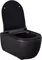 Подвесной унитаз безободковый «Allen Brau» Priority 4.31001.31/4.31004.31 черный матовый с сиденьем дюропласт с микролифтом чёрное, фото №9