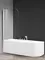 Шторка на ванну стеклянная «AQUAme» 80/140 прозрачная/хром универсальная, картинка №2