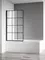 Шторка на ванну стеклянная «AQUAme» 80/140 прозрачная/чёрный матовый левая, картинка №2