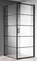 Душевой угол-ограждение «AQUAme» AQM5215-RH-8 80/80 квадратный прозрачный/чёрный матовый без поддона правый, фото №1