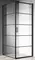 Душевой угол-ограждение «AQUAme» AQM5215-RH-9 90/90 квадратный прозрачный/чёрный матовый без поддона правый, фото №1