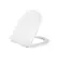 Подвесной унитаз безободковый «Creo Ceramique» Rennes RE1100R (RE1001T/AR1001T) белый с сиденьем дюропласт с микролифтом белое, фото №5