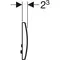 Кнопка смыва «Geberit» Delta 20 115.127.46.1 матовый хром, фотография №3