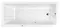Гидромассажная ванна акриловая «Whitecross» Wave Slim 170/75 Nano с каркасом с сифоном белая/хром, фото №1