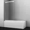 Шторка на ванну стеклянная «WasserKRAFT» Main 41S02-100WS Fixed 100/140 WasserSchutz прозрачная/хром универсальная, картинка №2