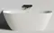 Ванна из литьевого мрамора «Salini» Sofia Wall 160/80 донный клапан Up&Down с сифоном белая глянцевая, картинка №2