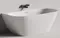 Ванна из литьевого мрамора «Salini» Sofia Wall 160/80 донный клапан Up&Down с сифоном белая матовая, фото №1