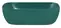 Раковина «Abber» Rechteck 46/32 фарфоровая темно-зеленая матовая, картинка №2