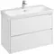 Мебель для ванной подвесная «Aquaton» Сканди 90 белый глянец/белый матовый, фото №1