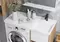 Тумба с раковиной под стиральную машину «Aquaton» Лондри 40 (Лондри 105) белая/дуб сантана, картинка №6