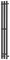 Электрический полотенцесушитель «Point» Деметра PN12822B П3 12/120 чёрный правый, фото №1