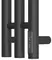 Электрический полотенцесушитель «Point» Деметра PN12822B П3 12/120 чёрный правый, фотография №3