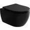 Подвесной унитаз безободковый «Ceramica Nova» Play CN3001MB черный с сиденьем дюропласт с микролифтом чёрное, фото №1