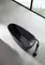 Ванна из искусственного камня «Abber» Dortmund 170/75 с каркасом с сифоном чёрная, изображение №4