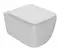 Подвесной унитаз безободковый «Point» Меркурий PN41831 белый с сиденьем дюропласт с микролифтом, фото №1