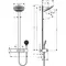 Душевая система «Hansgrohe» Pulsify Showerpipe 260 2jet 24240670 с термостатом чёрная матовая, картинка №2