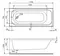 Ванна акриловая «Santek» Ламма 170/70 без опор без сифона белая, фотография №3