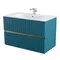 Мебель для ванной подвесная «Art&Max» Elegant 100 с LED подсветкой ручек аквамарин, картинка №2
