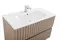 Мебель для ванной подвесная «Art&Max» Elegant 100 с LED подсветкой ручек капучино матовый, изображение №4