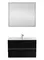 Мебель для ванной подвесная «Art&Max» Elegant 100 с LED подсветкой ручек чёрный матовый, фото №1