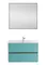 Мебель для ванной подвесная «Art&Max» Elegant 80 с LED подсветкой ручек светло-зелёный матовый, фото №1