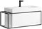 Мебель для ванной подвесная «Clarberg» Logic 100 белая/чёрная, изображение №8