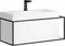 Мебель для ванной подвесная «Clarberg» Logic 100 белая/чёрная, фото №9