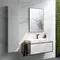 Мебель для ванной подвесная «Clarberg» Logic 100 белая/чёрная, картинка №2